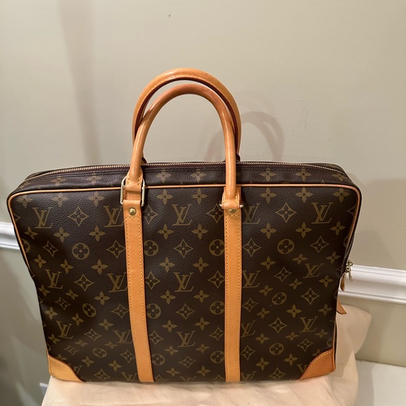 LOUIS VUITTON vintage Monogram Porte Documents Voyage Bag in EUC w/dust bag - Picture 2 of 12